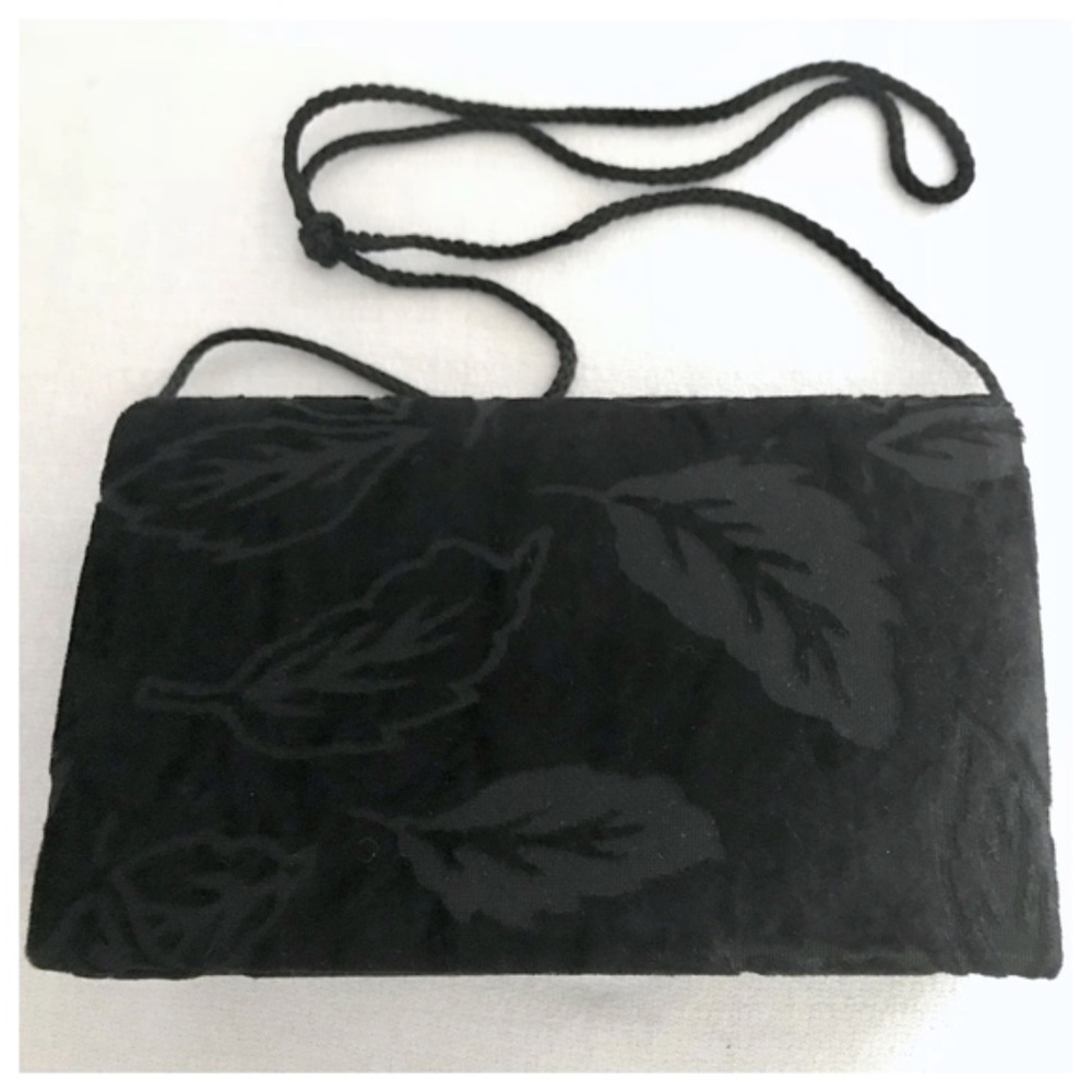 Black Velvet Clutch Shoulder Evening Bag